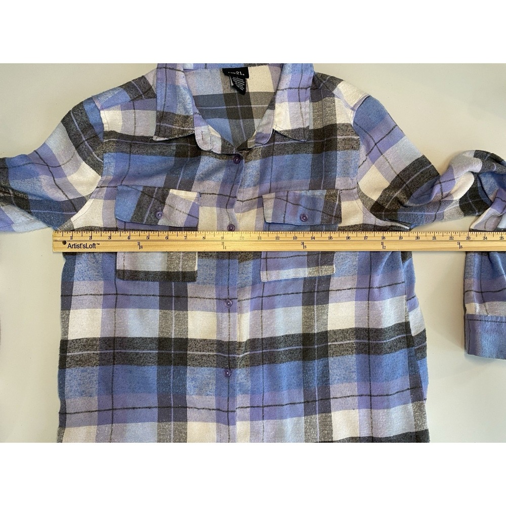 Rue 21 Womens Flannel Shacket Shirt Size Large Super Soft Country Girl Western - Picture 5 of 10